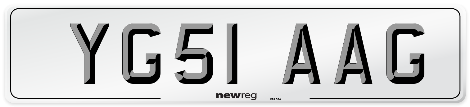 YG51 AAG Number Plate from New Reg